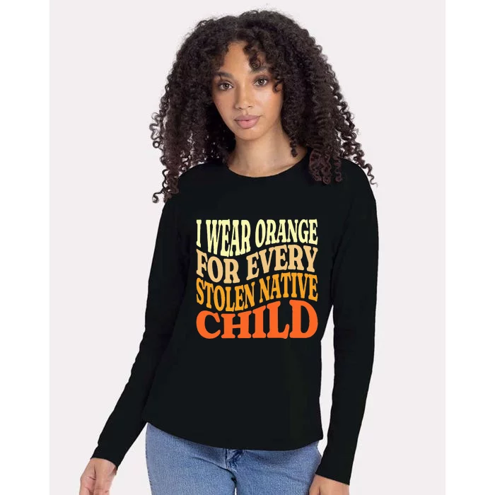 I Wear Orange For Every American Native Child Indian Pride Womens Cotton Relaxed Long Sleeve T-Shirt