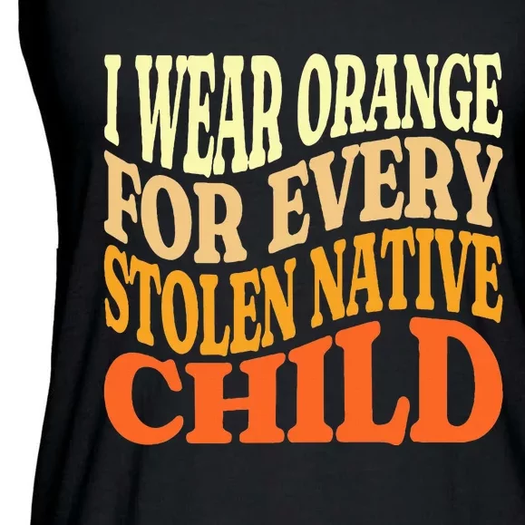 I Wear Orange For Every American Native Child Indian Pride Ladies Essential Flowy Tank