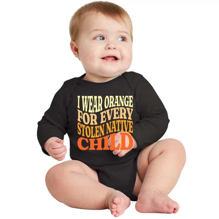 I Wear Orange For Every American Native Child Indian Pride Baby Long Sleeve Bodysuit