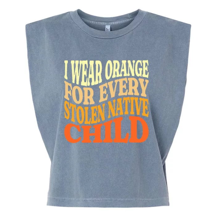 I Wear Orange For Every American Native Child Indian Pride Garment-Dyed Women's Muscle Tee