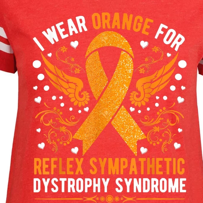 I Wear Orange For Reflex Sympathetic Dystrophy Awareness Enza Ladies Jersey Football T-Shirt