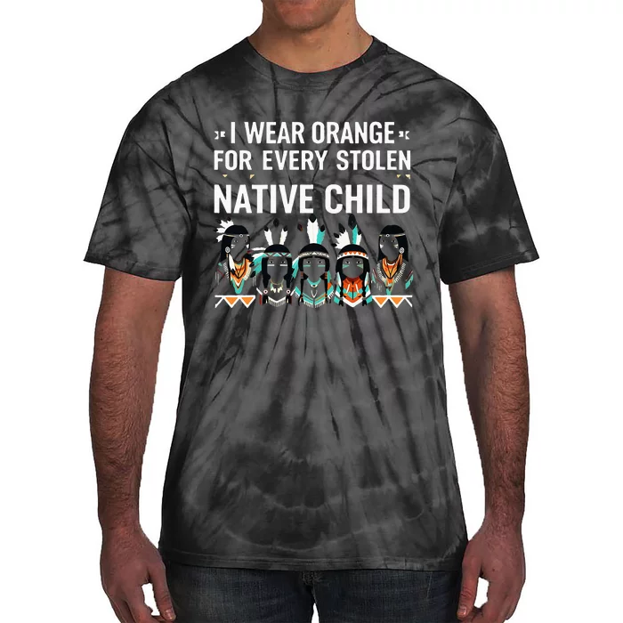 I Wear Orange For Every American Native Child Indian Pride Tie-Dye T-Shirt