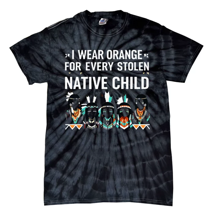 I Wear Orange For Every American Native Child Indian Pride Tie-Dye T-Shirt