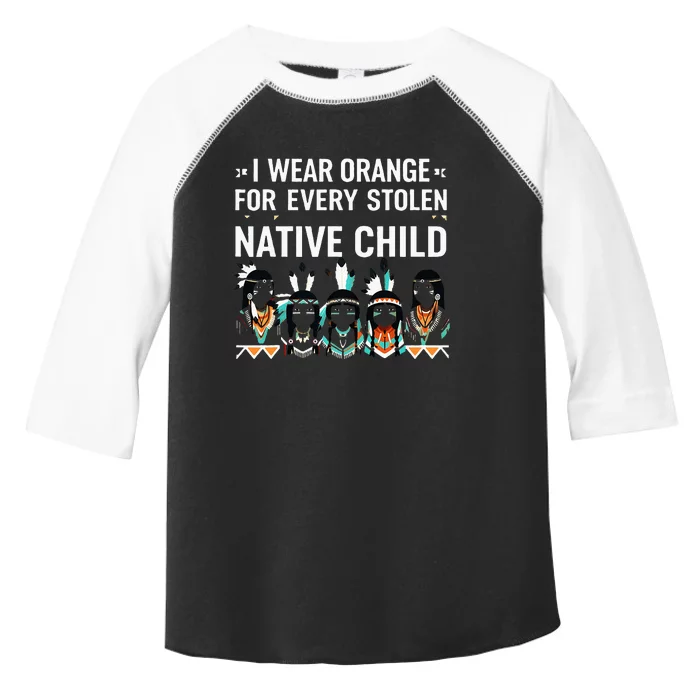 I Wear Orange For Every American Native Child Indian Pride Toddler Fine Jersey T-Shirt