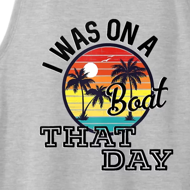 I Was On A Boat That Day Country Music Lyrics Ladies Tri-Blend Wicking Tank