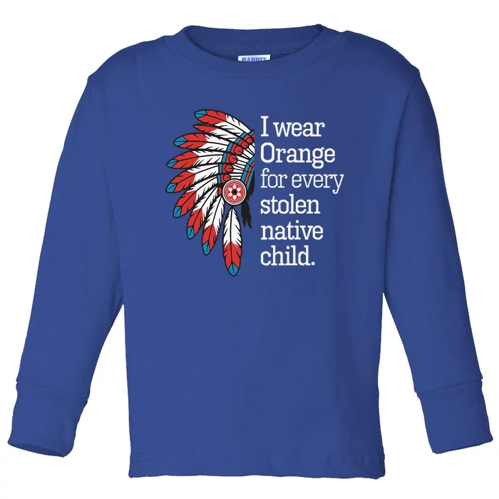 I Wear Orange For Every American Native Child Toddler Long Sleeve Shirt