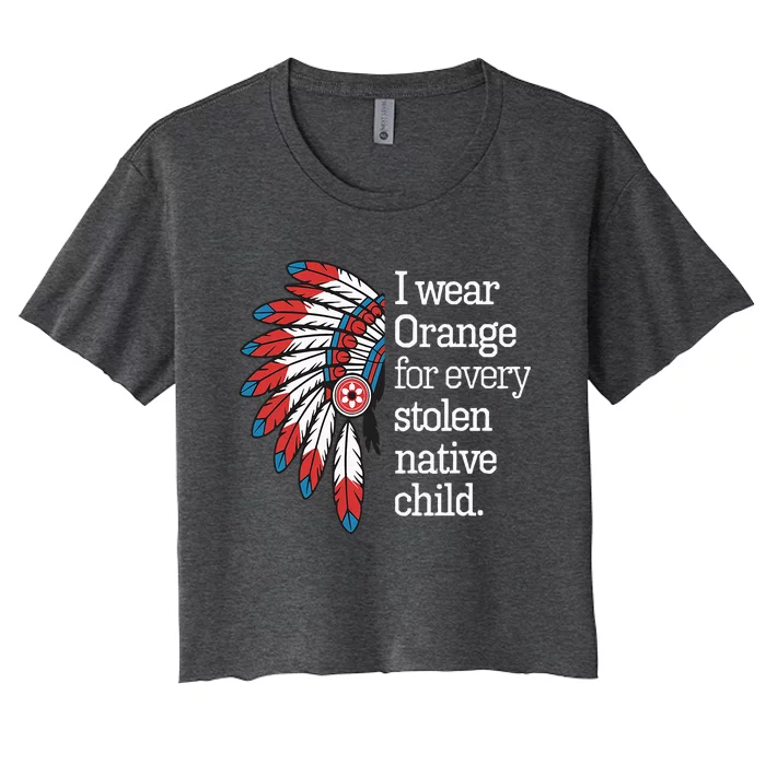 I Wear Orange For Every American Native Child Women's Crop Top Tee