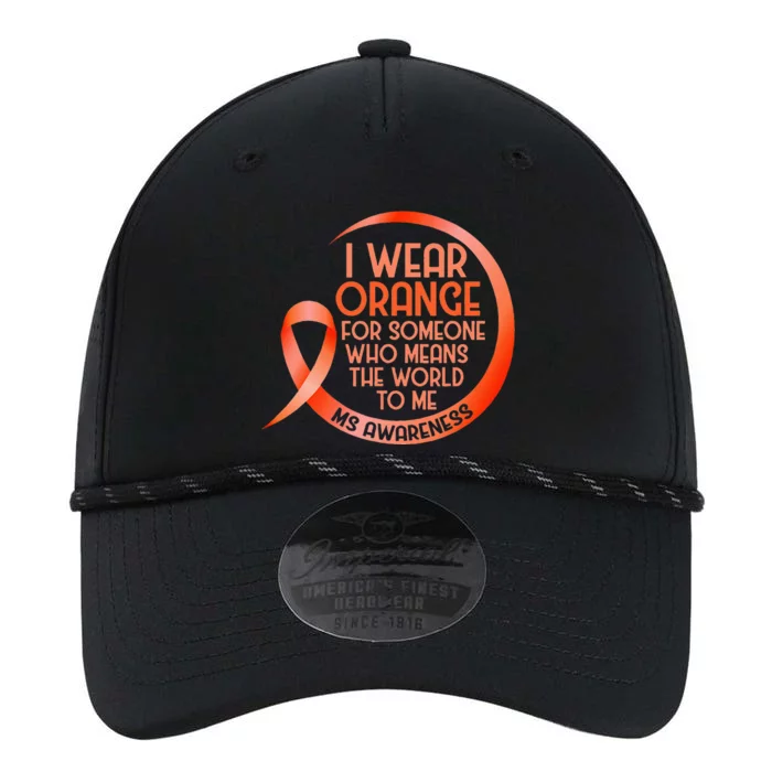 I Wear Orange For Someone Ms Multiple Sclerosis Awareness Performance The Dyno Cap