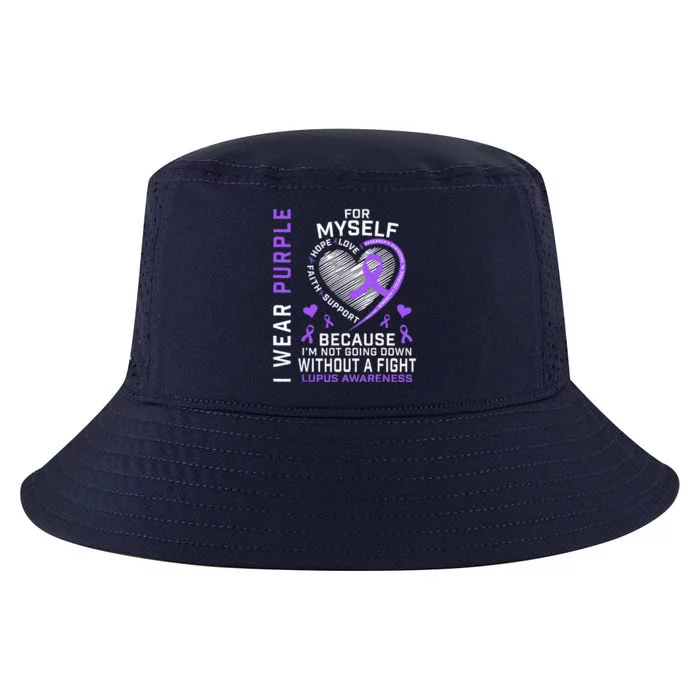 I Wear Purple For Myself Lupus Awareness Warriors Fighters Cool Comfort Performance Bucket Hat