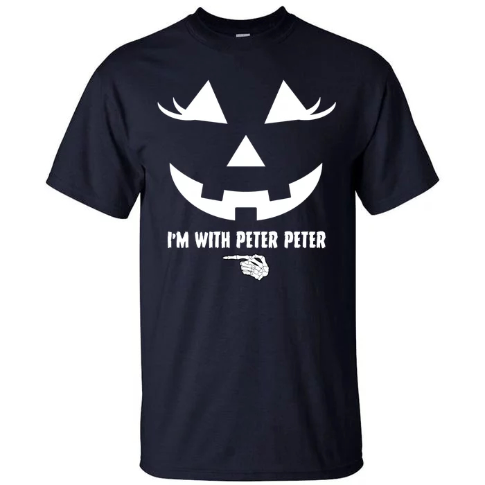 I'm With Peter Peter Skeleton Hand Pointing Matching Halloween Tall T-Shirt