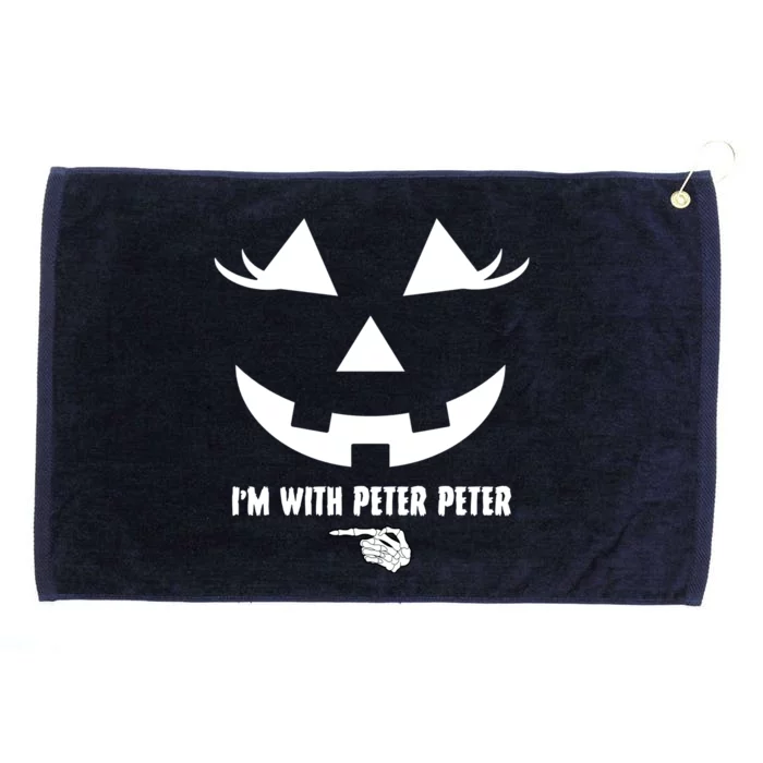 I'm With Peter Peter Skeleton Hand Pointing Matching Halloween Grommeted Golf Towel