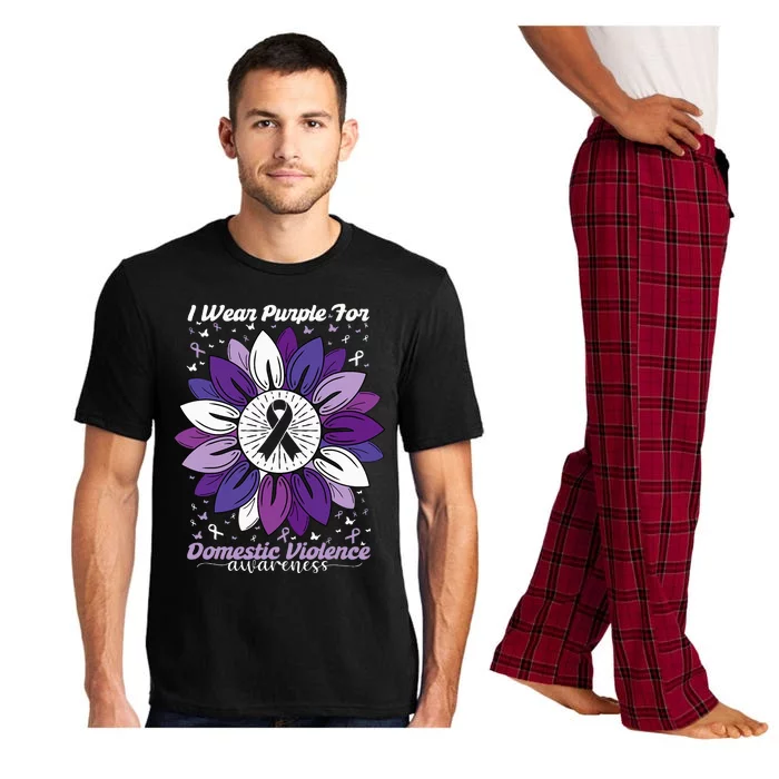 I Wear Purple For Domestic Violence Awareness Month Pajama Set