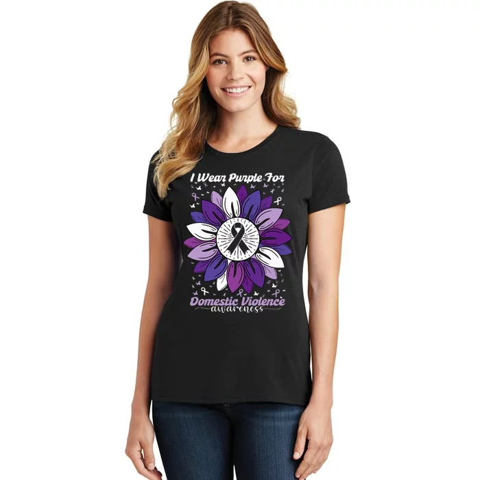 I Wear Purple For Domestic Violence Awareness Month Women's T-Shirt