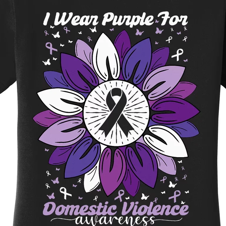 I Wear Purple For Domestic Violence Awareness Month Women's T-Shirt