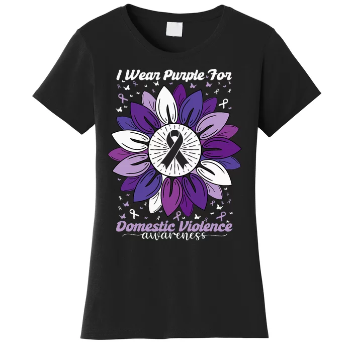 I Wear Purple For Domestic Violence Awareness Month Women's T-Shirt