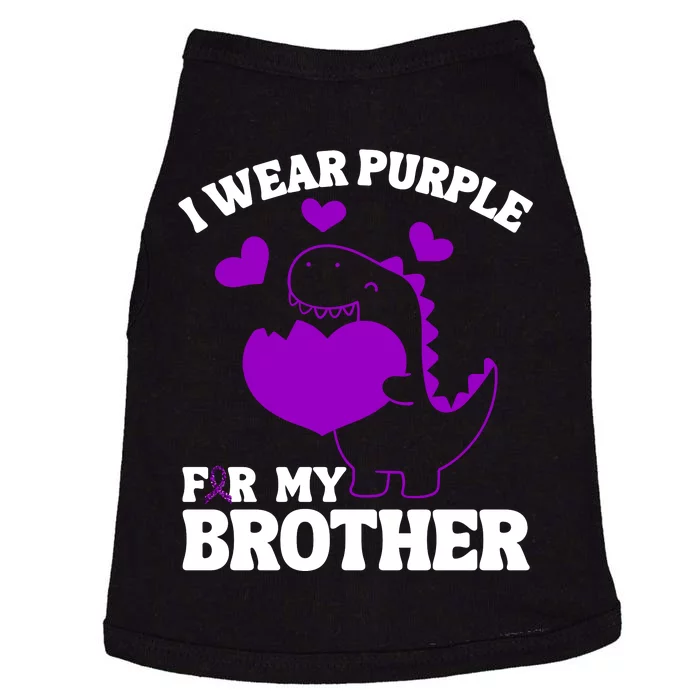 I Wear Purple For My Brother Epilepsy Awareness Doggie Tank