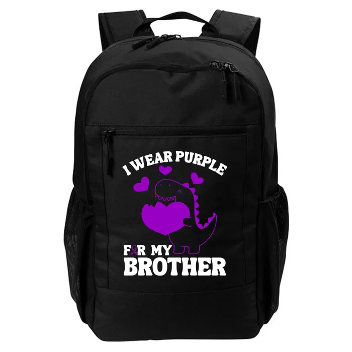 I Wear Purple For My Brother Epilepsy Awareness Daily Commute Backpack