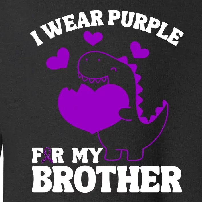 I Wear Purple For My Brother Epilepsy Awareness Toddler Sweatshirt