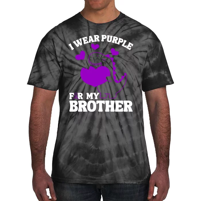 I Wear Purple For My Brother Epilepsy Awareness Tie-Dye T-Shirt