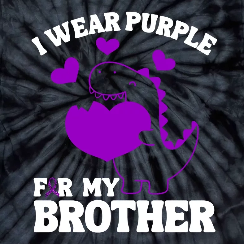 I Wear Purple For My Brother Epilepsy Awareness Tie-Dye T-Shirt