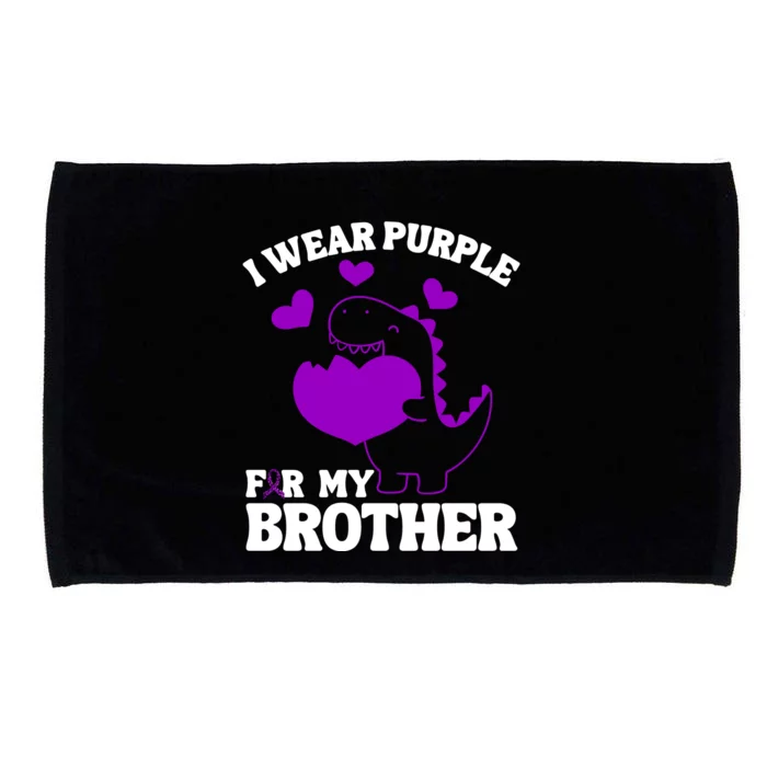 I Wear Purple For My Brother Epilepsy Awareness Microfiber Hand Towel