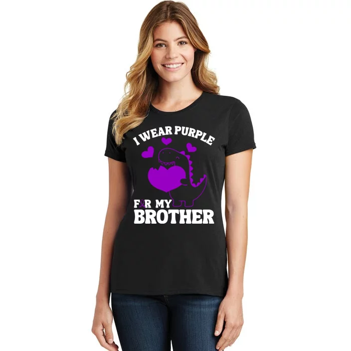 I Wear Purple For My Brother Epilepsy Awareness Women's T-Shirt