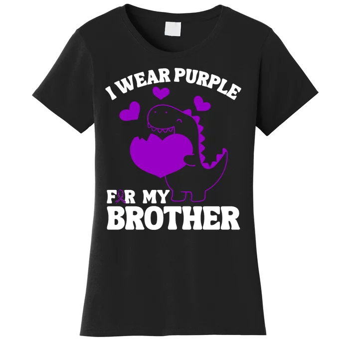 I Wear Purple For My Brother Epilepsy Awareness Women's T-Shirt