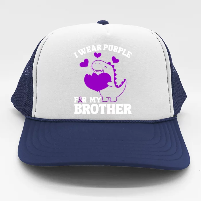 I Wear Purple For My Brother Epilepsy Awareness Trucker Hat