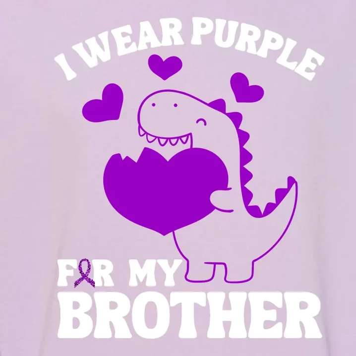 I Wear Purple For My Brother Epilepsy Awareness Garment-Dyed Sweatshirt