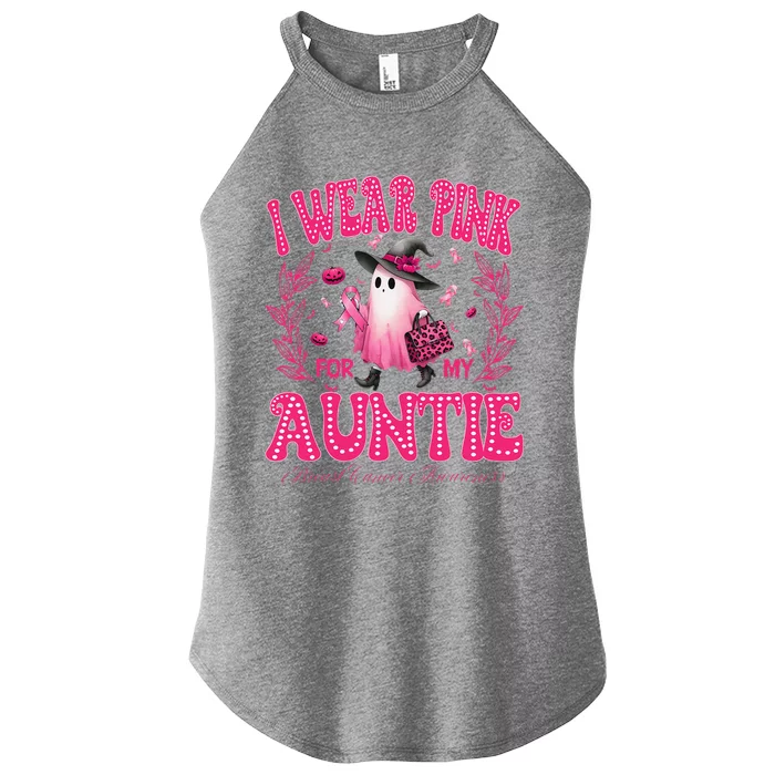 I Wear Pin.K For My Auntie Breast Cancer Halloween Women’s Perfect Tri Rocker Tank