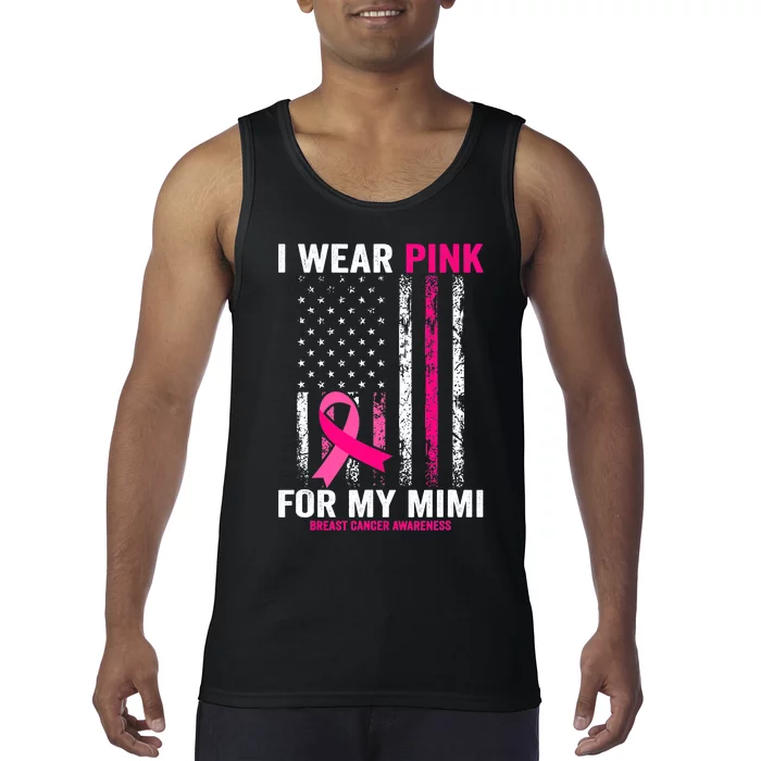 I Wear Pink for My Mimi American Flag Tank Top