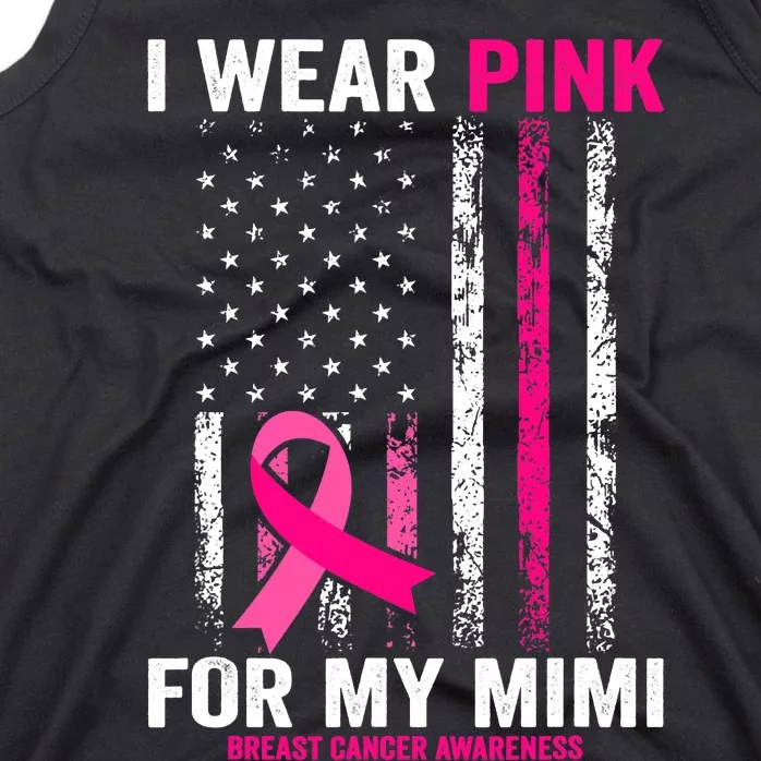 I Wear Pink for My Mimi American Flag Tank Top