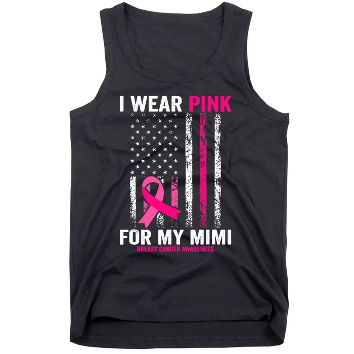 I Wear Pink for My Mimi American Flag Tank Top