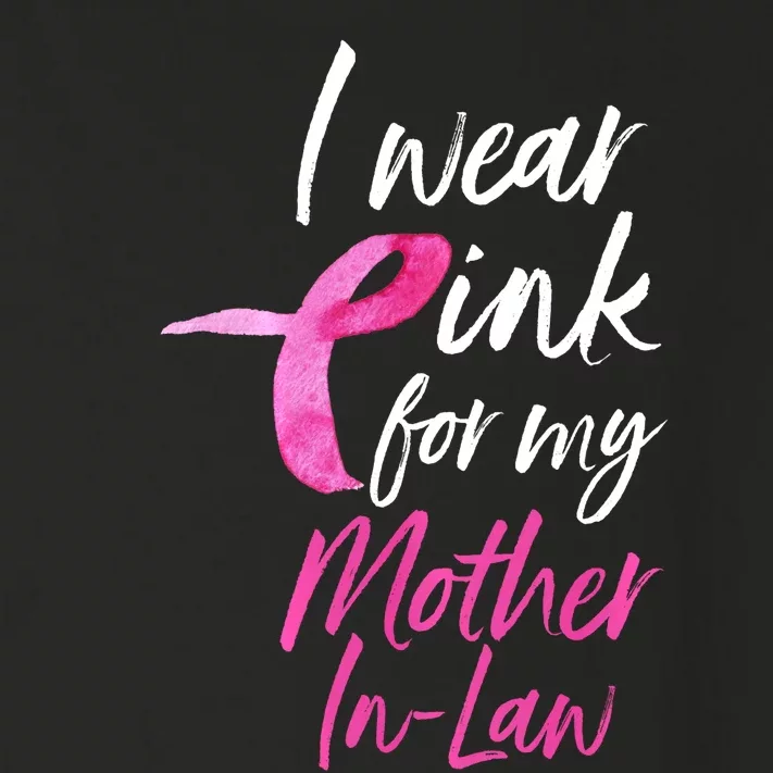 I Wear Pink For My Mother In Law Breast Cancer Awareness Toddler Long Sleeve Shirt