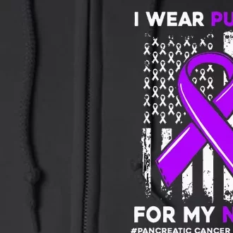 I Wear Purple For My Nana Pancreatic Cancer Awareness Full Zip Hoodie