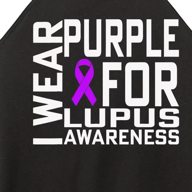 I Wear Purple For Lupus Awareness Month Women’s Perfect Tri Rocker Tank