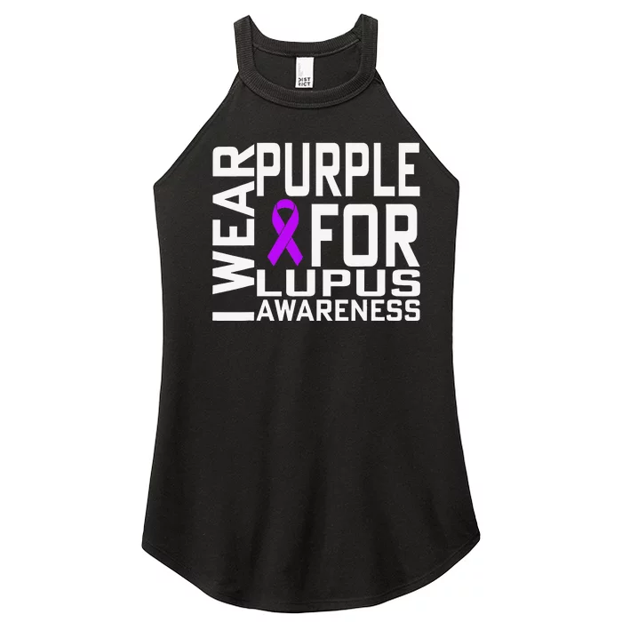 I Wear Purple For Lupus Awareness Month Women’s Perfect Tri Rocker Tank