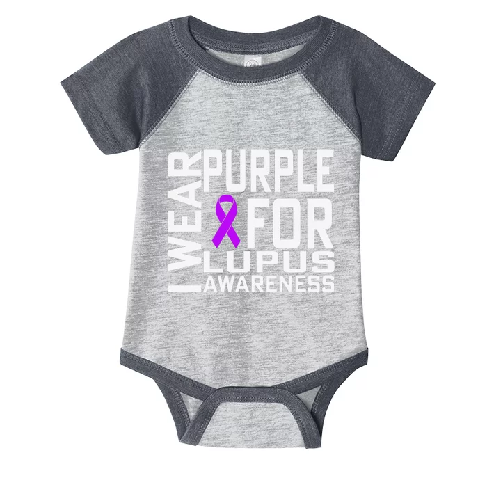 I Wear Purple For Lupus Awareness Month Infant Baby Jersey Bodysuit