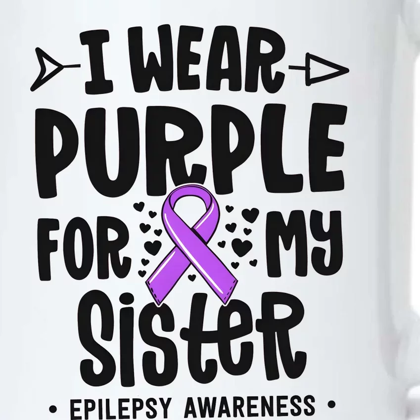 I Wear Purple For My Sister Epilepsy Awareness Black Color Changing Mug