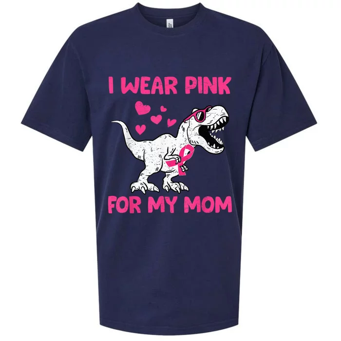 I Wear Pink For My Mom Dinosaur Cute Breast Cancer Awareness Sueded Cloud Jersey T-Shirt