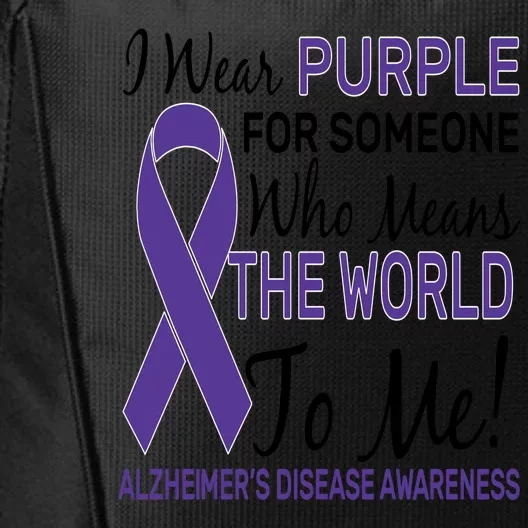 I Wear Purple Alzheimer's Disease Awareness City Backpack