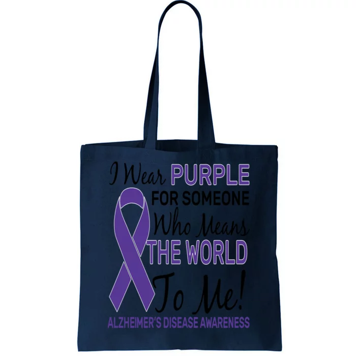 I Wear Purple Alzheimer's Disease Awareness Tote Bag