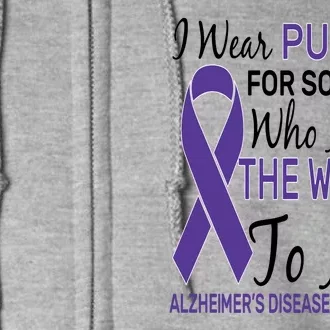 I Wear Purple Alzheimer's Disease Awareness Full Zip Hoodie