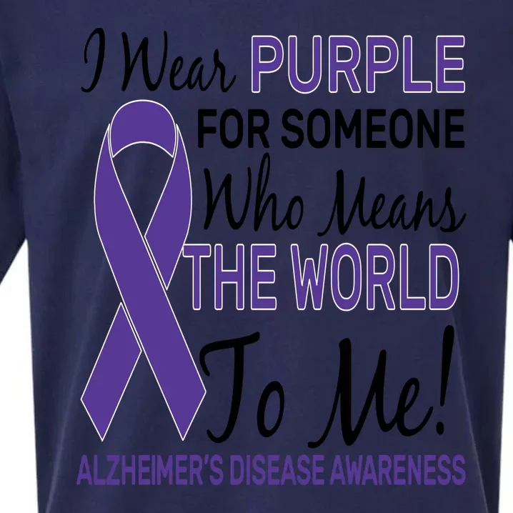 I Wear Purple Alzheimer's Disease Awareness Sueded Cloud Jersey T-Shirt