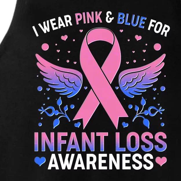 I Wear Pink And Blue For Infant Loss Awareness Ladies Tri-Blend Wicking Tank