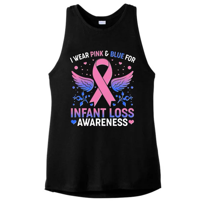 I Wear Pink And Blue For Infant Loss Awareness Ladies Tri-Blend Wicking Tank