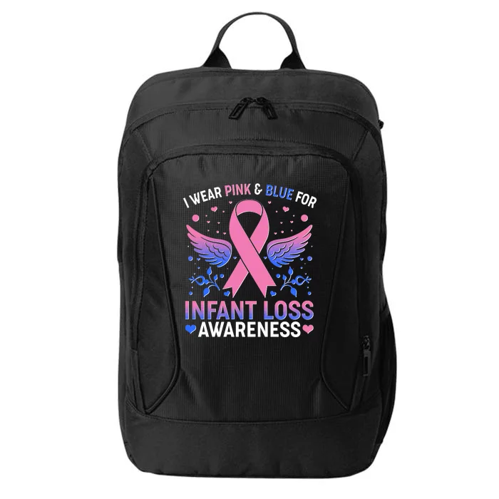 I Wear Pink And Blue For Infant Loss Awareness City Backpack