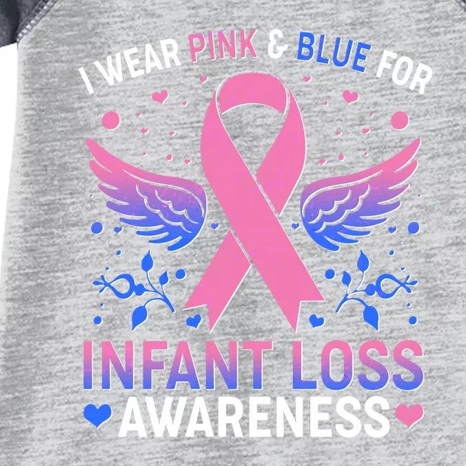 I Wear Pink And Blue For Infant Loss Awareness Infant Baby Jersey Bodysuit