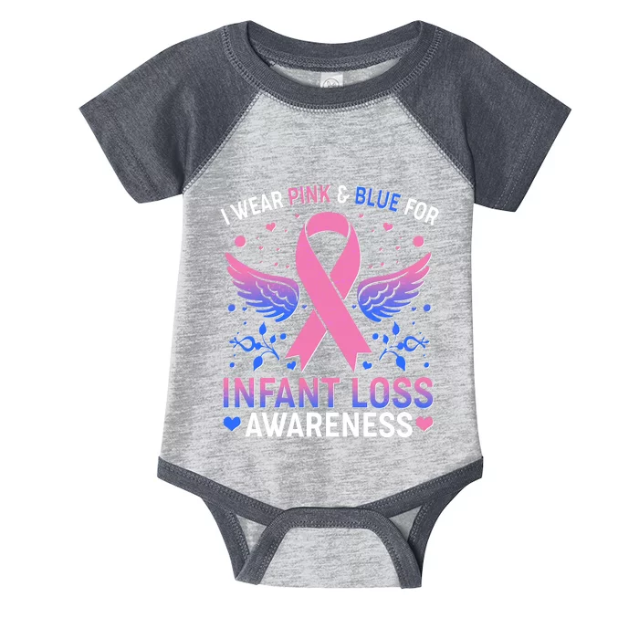 I Wear Pink And Blue For Infant Loss Awareness Infant Baby Jersey Bodysuit