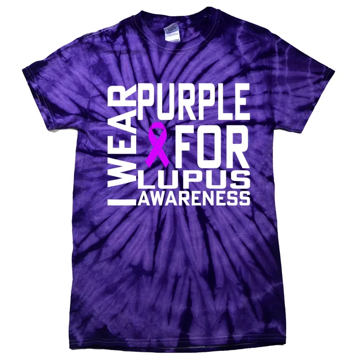 I Wear Purple For Lupus Awareness Month Tie-Dye T-Shirt